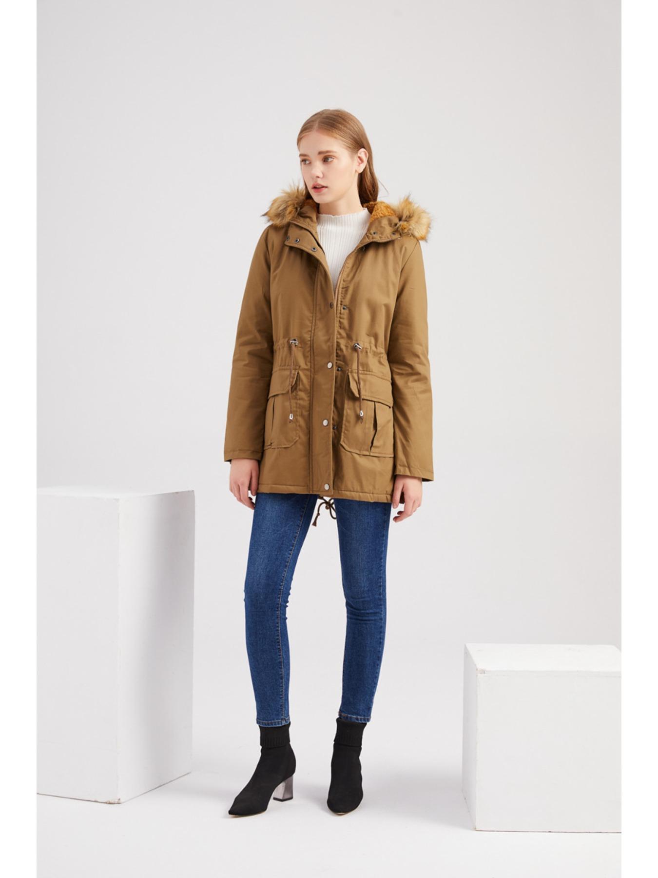 Пальто Parker с капюшоном и воротником — фото 7