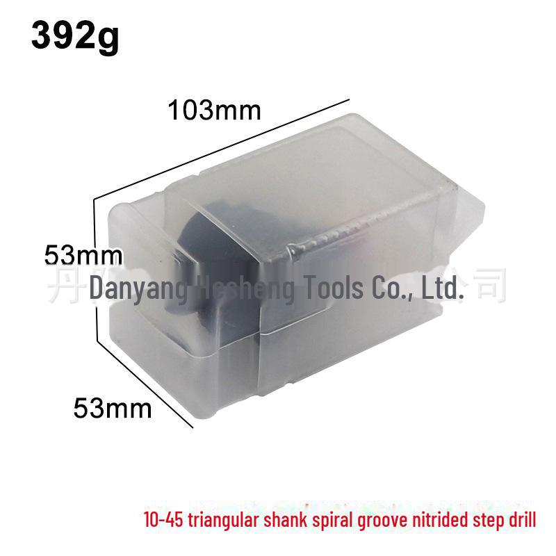 Titanium-Plated Nitrided Step Drill, 10-45mm, Large Size Pagoda Drill for Electric Drills