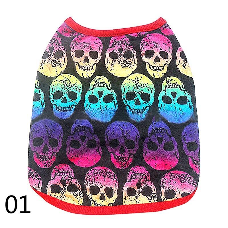 Autumn Dog Clothes For Halloween Skeleton Pattern Halloween Dog Clothes Dog Clothing Pet Apparel
