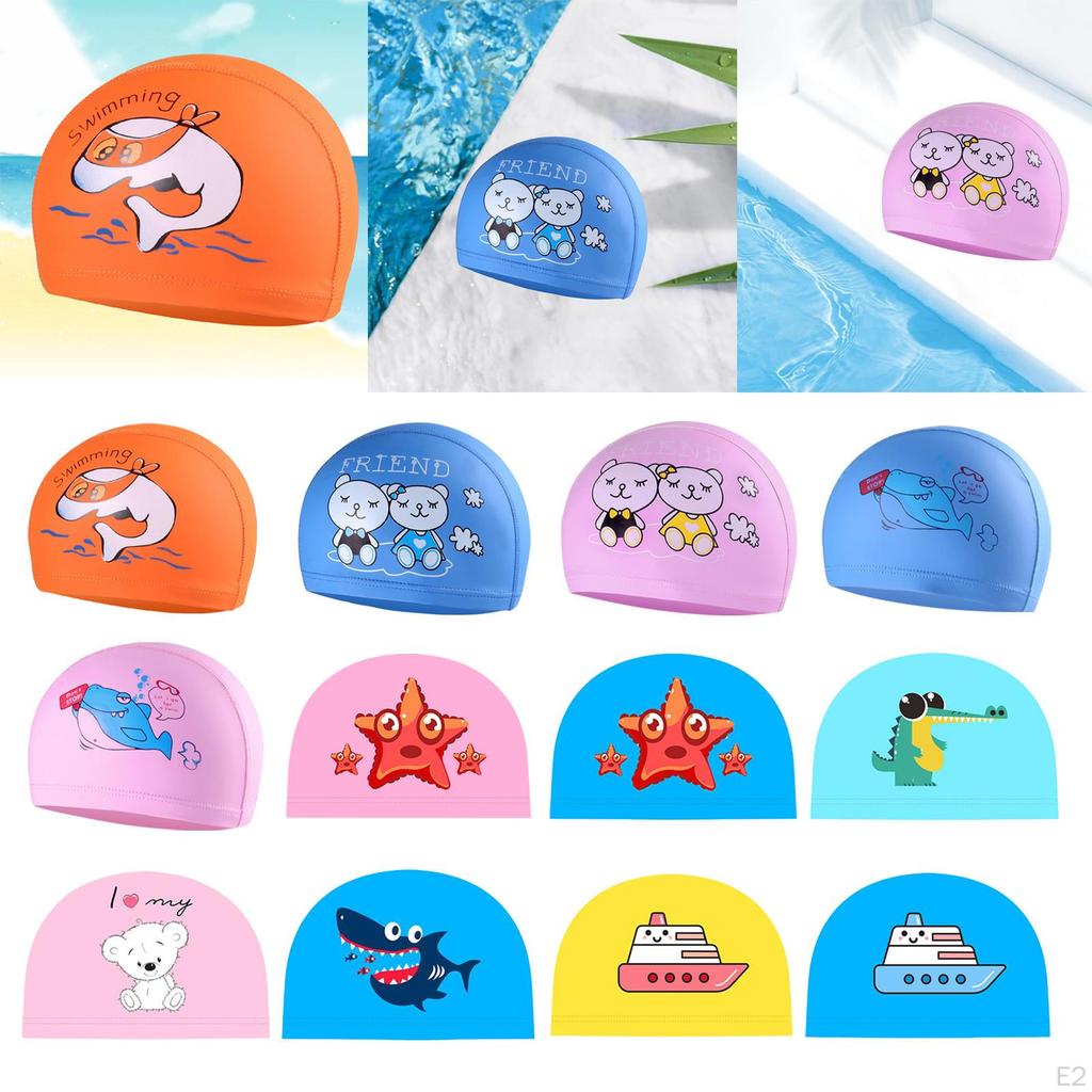 Kids Bathing Swimming Hat girl and boy Animal