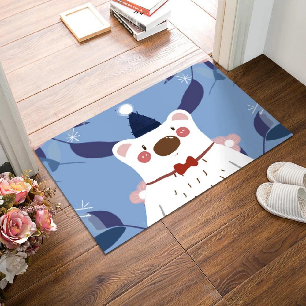 Cute Cartoon Lion Animal Welcome Rug Doormat Print Floor Mat Living Room Bedroom Hallway Entry Foot Mat Fun Decor Kid Room