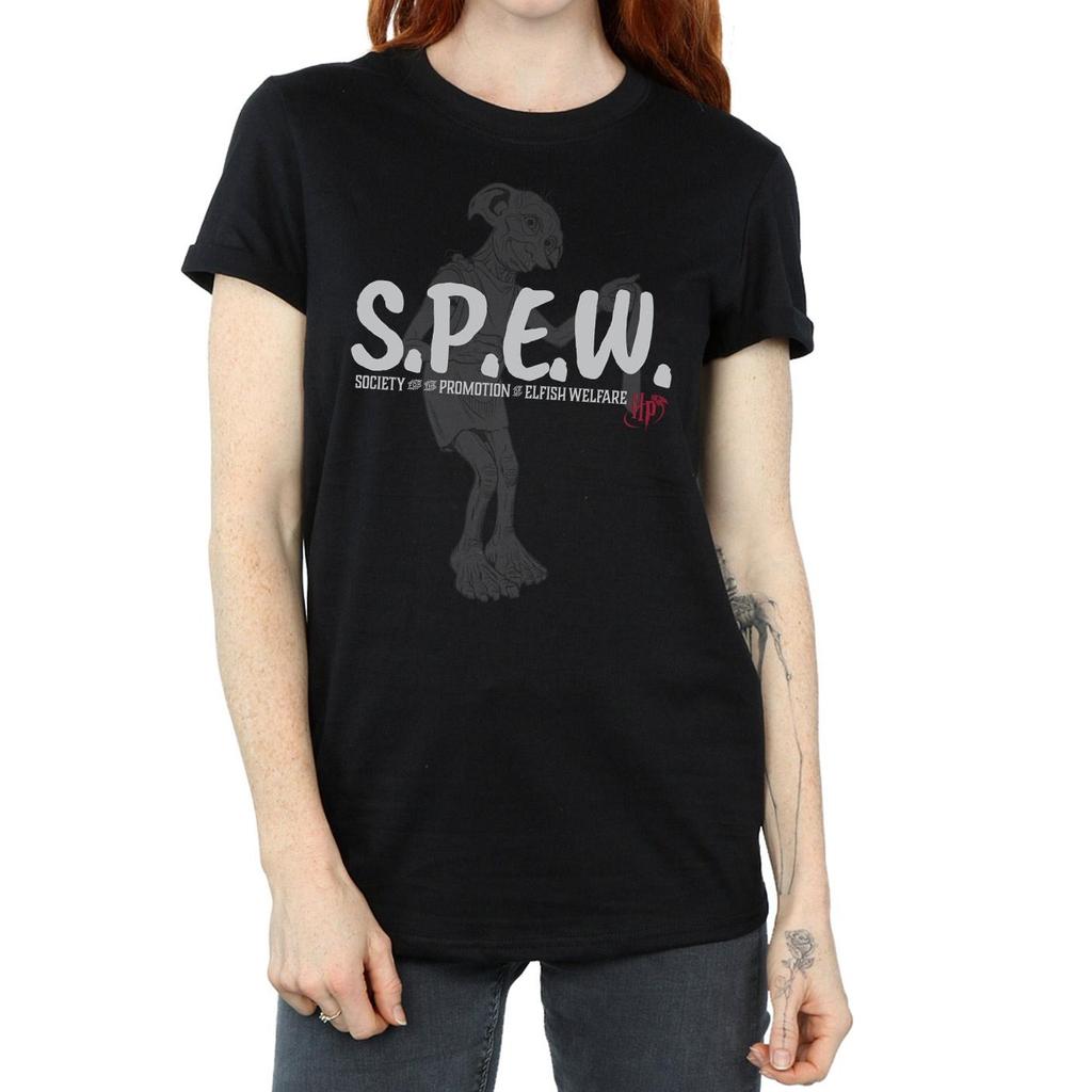 Harry Potter Womens/Ladies Dobby SPEW Cotton Boyfriend T-Shirt