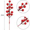Beautiful Fashion Lucky Parties Weddings Artificial Red Berries Floral Decor Fake Flower Foam Red Fruit 10 Pcs