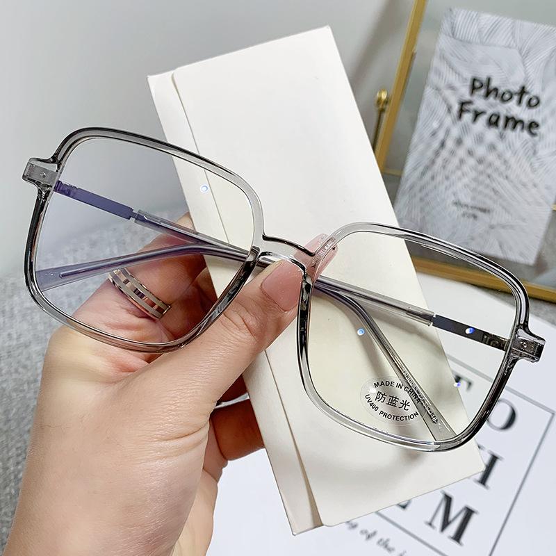 New Anti Radiation Oversized Frame Myopia Glasses Shades for Woman Man Transition Photochromic Eyewear Replaceable Lens