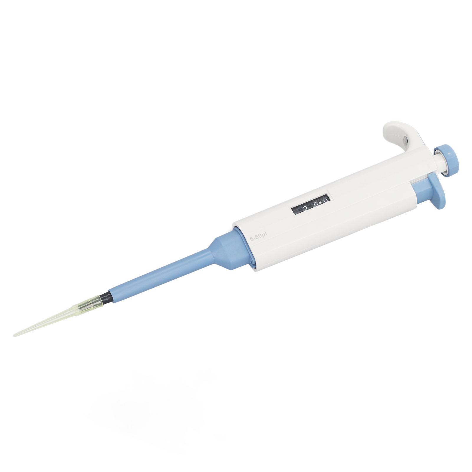 Manual Single Channel Pipettor with Digital Window 5‑50ul Adjustable Variable Volume Micropipette for Laboratory Use