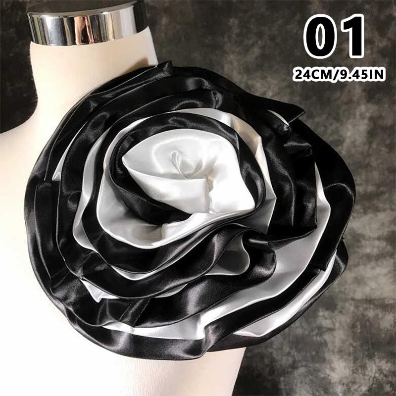 Applicazione Fiore 3D Grande Patch Applicazione per Abiti da Donna Spilla di Lusso di Design Accessorio Spalla Sposa da Palcoscenico