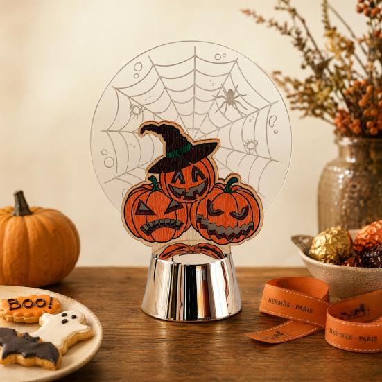 Halloween Pumpkin Night Light, Creative Jack O Lantern LED Lamp, Spooky Table Decor for Party Valentine Gift