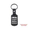 Gravierbarer Metall-Leder-Schlüsselanhänger - Inspirierendes Langlauf-Bergsteiger-Geschenk