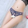 Vintage Embroidered Open Crotch Panties Ladies Sexy Lingerie Erotic Open Crotch Panties