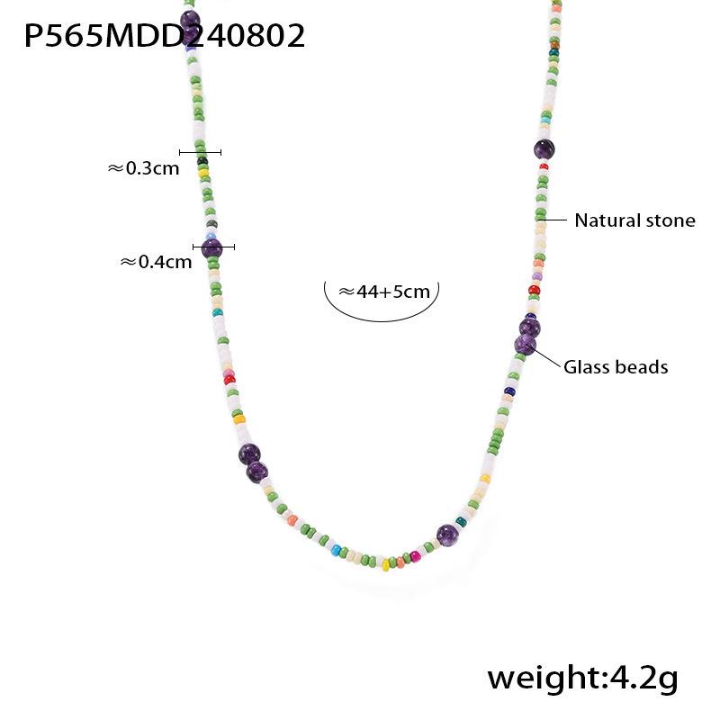 Bohemian Luxury Natural Stone Beaded Choker Necklace for Women