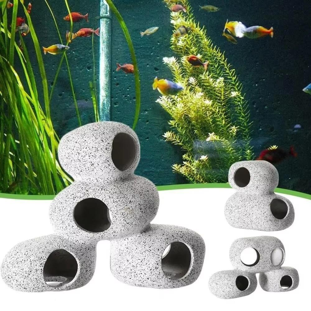 New Purple Clay Aquarium Hideaway Rock Natural Touch Simulation Crafts Fish Tank Cave Landscaping Decoration Aquarium Decoration