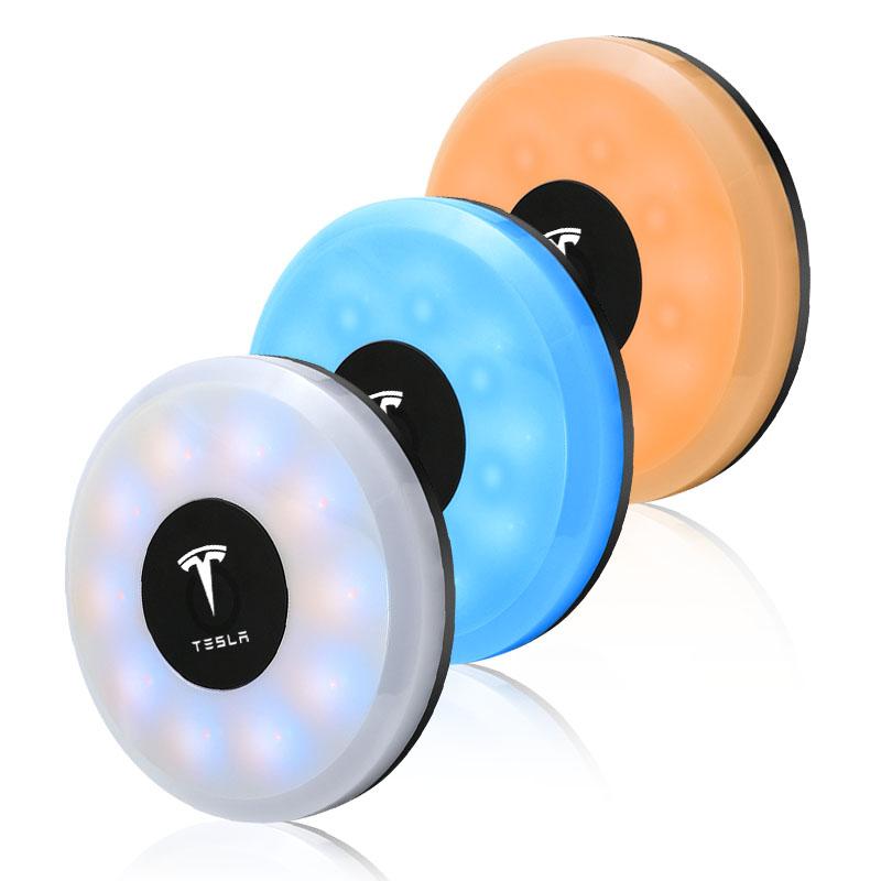 LED Touch Light Wireless Car Interior Lighting Auto Roof Ceiling Reading Lamp For Tesla Model 3 Model S Model X Y Roadster Performance