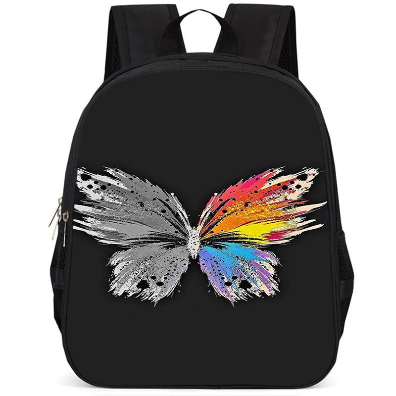 Large Capacity 15 Inch Lightweight Butterfly School Backpack For Kids Oxford Fabric