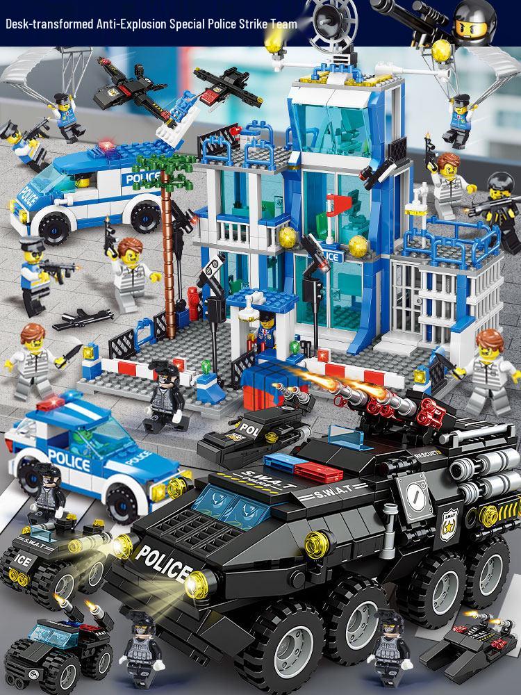 Police Station Building Blocks Toy - Educational Gift for Boys & Girls Ages 6-12 (2026)