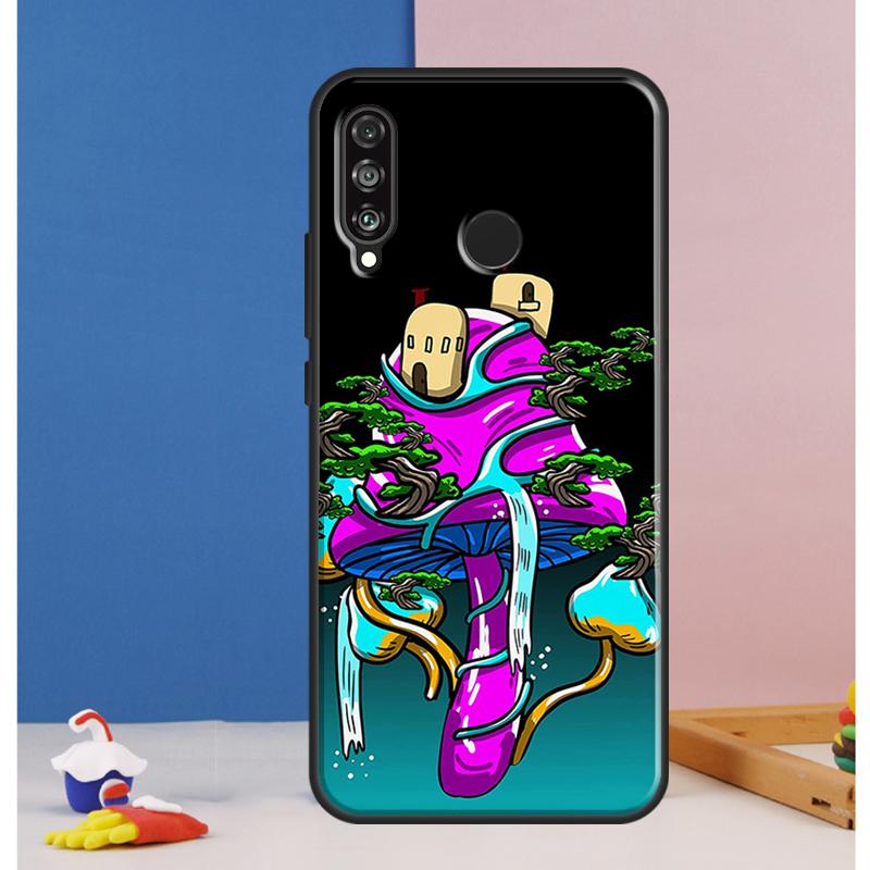 Mushroom Psychedelic Trippy Frog Case For Huawei Nova Y73 Y72 Y70 Y90 Y60 Y61 Y91 12s 12i 11i 8i 9 10 SE P30 P40 Lite P60 Pro