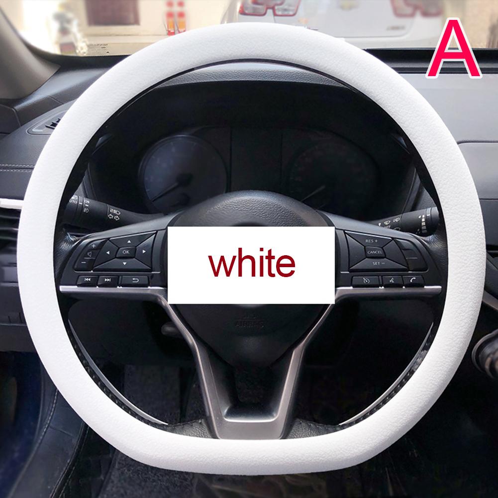 Universal Car Silicone Steering Wheel Elastic Glove Cover Texture Soft Multi Color Auto Decoration DIY Covers Car Accessories