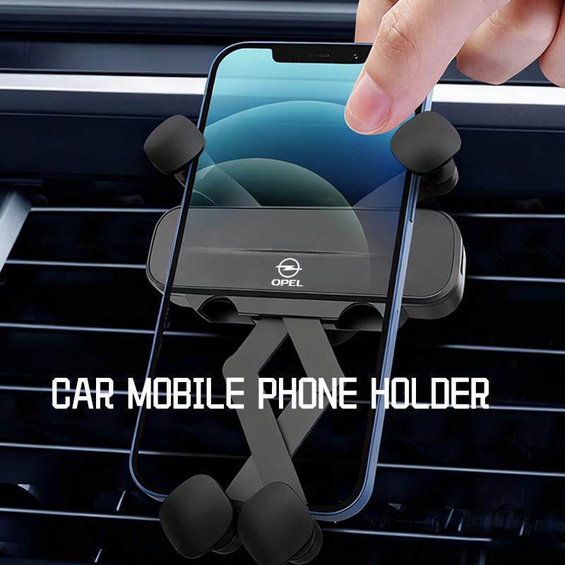 AAHB1 For Opel Metal Car Air Vent Phone Holder Snap On Universal Mobile Phone Bracket Meriva Mokka Grandland Vectra Zafira Vivaro
