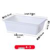 ZISIZ Rectangular White Plastic Storage Basket