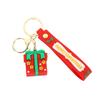 3pcs Cartoon Silicone Keychain Key Chains Christmas Doll Keyring  Christmas Decoration