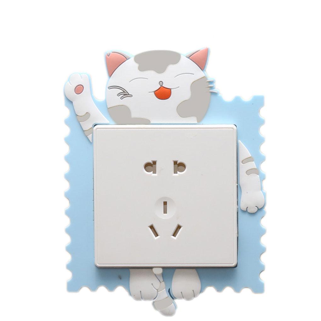 

Светящиеся наклейки на выключатель света, антипригарные светящиеся наклейки на выключатель света, защитная крышка, декоративные наклейки на розетку в гостиной светло-синий