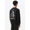 Customellow Black Graphic Sweatshirt Black Cwtas25115bkx