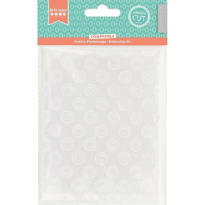 Plaque d'embossage - ARTEMIO - On se marie - Full of hearts - Compatible A5 - Scrapbooking