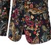 Autumn Men Blazer Fashion Print Turndown Collar Long Sleeve One Button Loose
