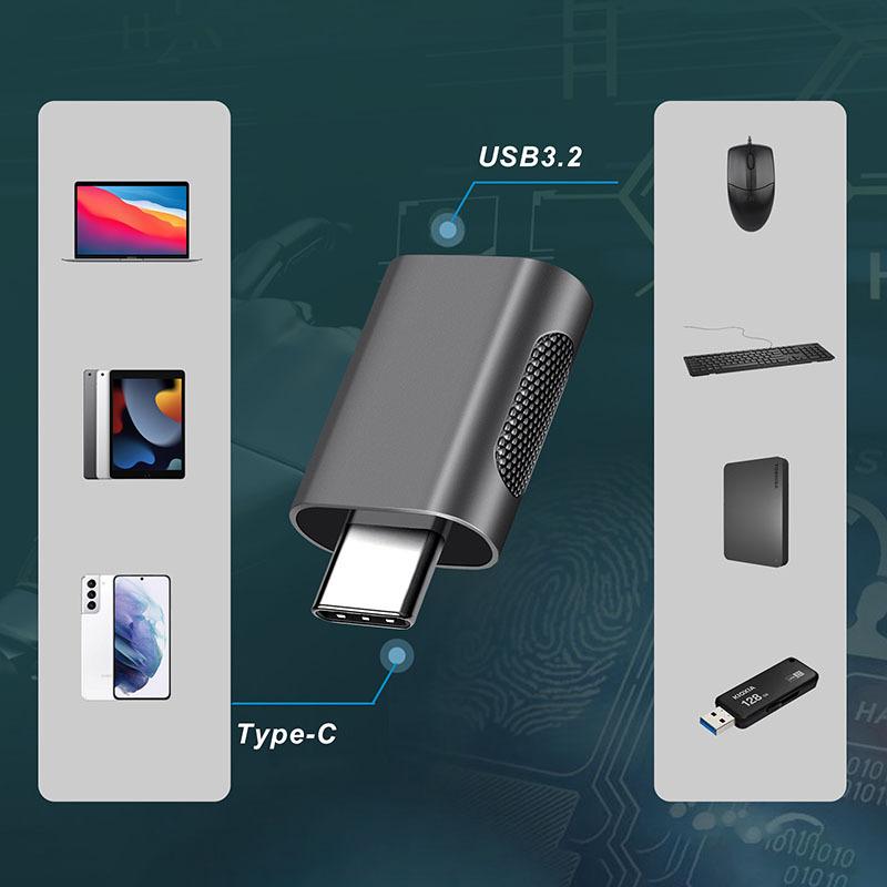 

Type-C To USB3.2 Female Adapter USB2.0 To USB-C Mobile Adapter золотистий