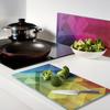 Set of Two Glass Kitchen Boards Geometric Shapes 2x30x52 cm