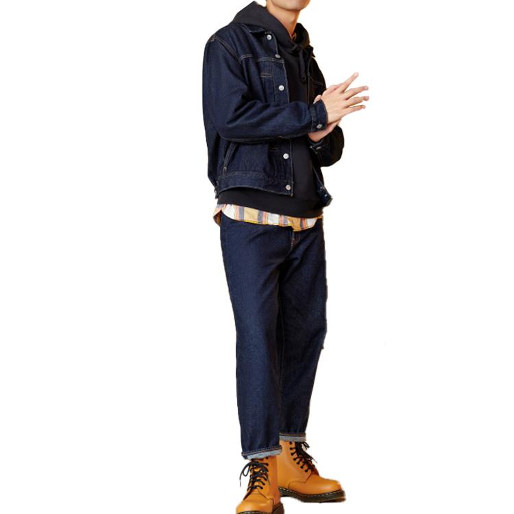 Levis Single Button Collar Denim Jacket Men Jackets Blue A0635-0000