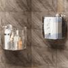 Punch-Free Suction Cup Tissue Box Transparent Face Towel Dispenser Wet Wipes Storage Box  Kitchen