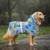 Regenfest Verstellbar Hund Reflektierend Regenmantel Wasserdicht Fruchtmuster Hund Kapuzen-Regenmantel Winddicht Hund Regenmantel Regentage