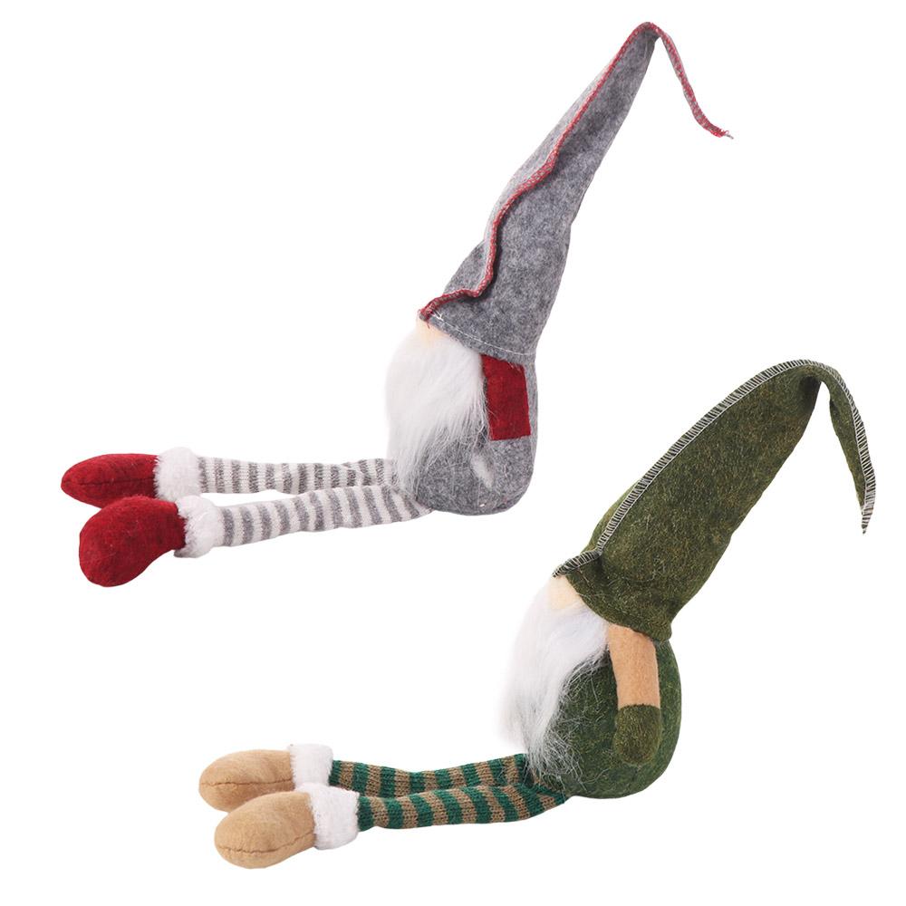 Mini Long-legged Christmas Doll Cartoon Long Old Man Doll Handmade Christmas Gnome  Bedroom