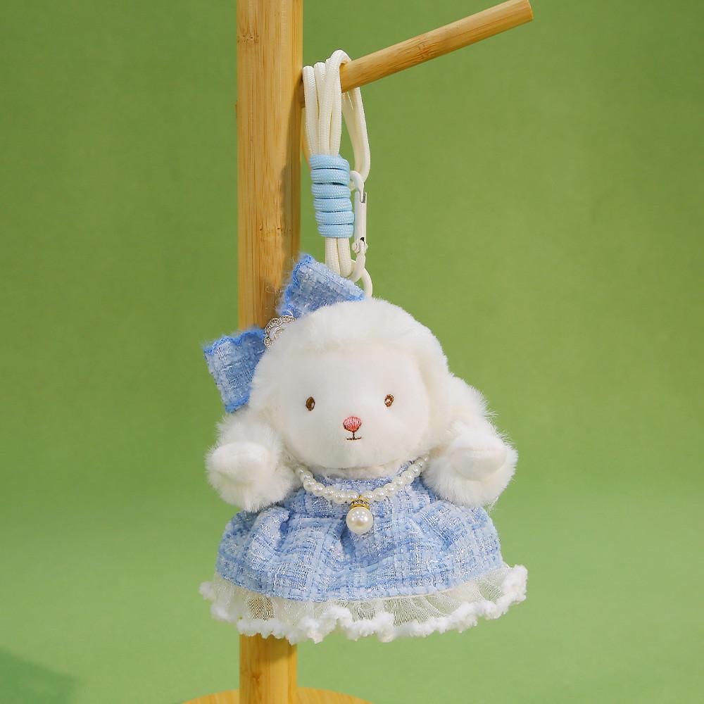

Soft Plush Doll Keyring With Short Velvet Fur For Girls And Teens Blue