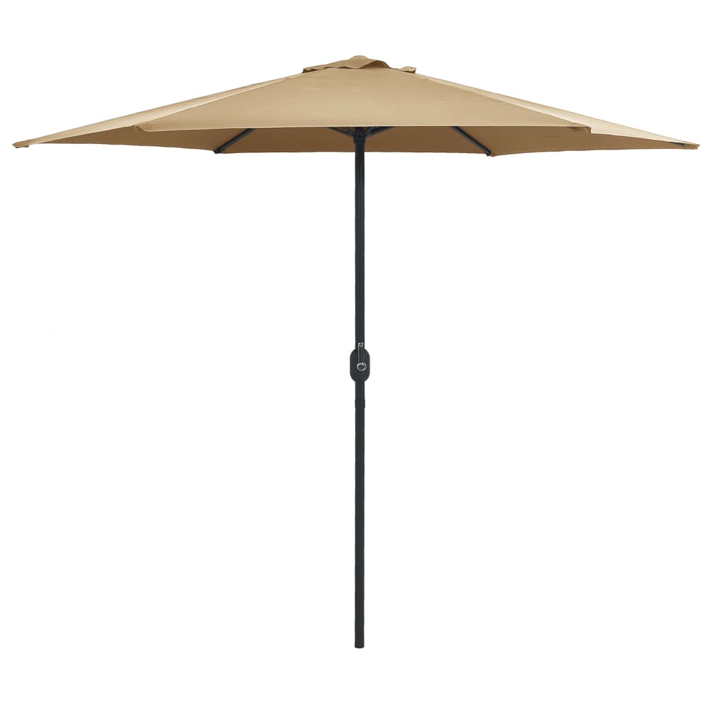 Sun Umbrella with Aluminum Pole 270 x 246 cm Taupe