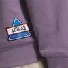 Adidas Originals Trefoil Crew Polo Langarm Sweatshirt mit gesticktem Logo Damen Oberteile Dunkelgrau Violett IN1093