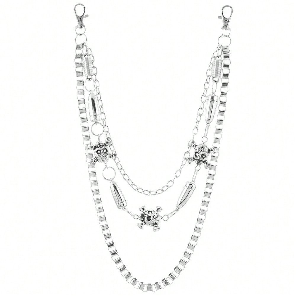 European and American Style Multi-layered Metal Chain Hip-hop Punk Style Waist Chain