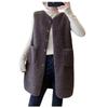 Long Vest for Women in Autumn and Winter, Mid-length, Imitation Lamb Hair Vest, Fashionable New Style, Trendy and Trendy Women's Jacket