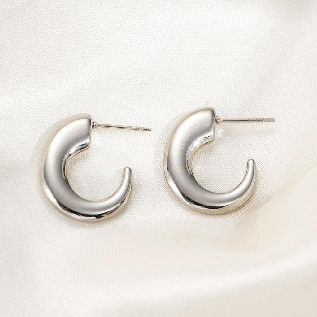 Geometric Irregular 18k Gold Titanium Steel Earrings for Women