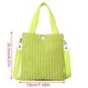 Compact and Chic Mini Tote Bag for Women Corduroy Shoulder Bag Versatile Crossbody Handbag  White