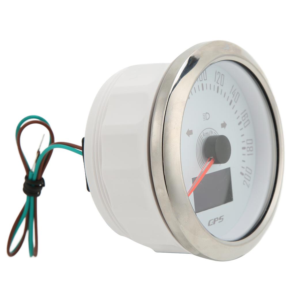 85mm GPS Speedometer with Turn Signal Light 0‑200KMCelsiusH   7 Color Backlit for Car RV Ship