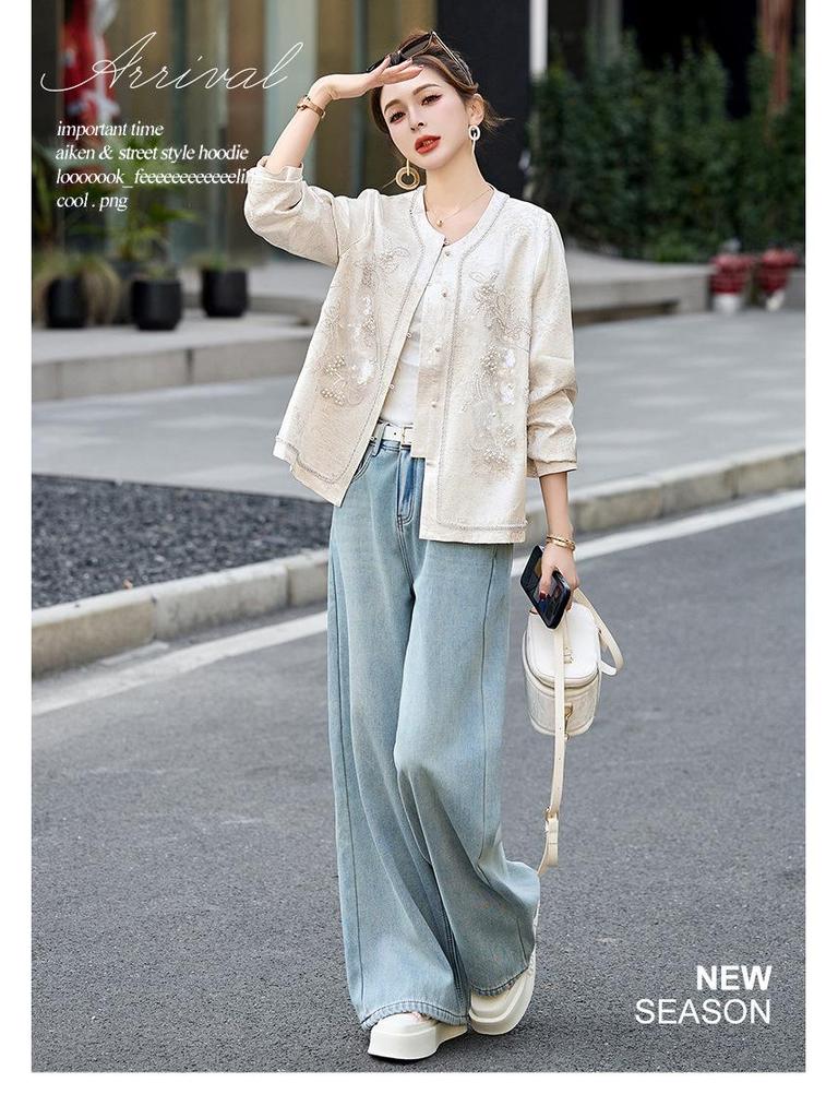 2025 Spring & Autumn Embroidered Jacket - Chinese and International Style (RX9202)