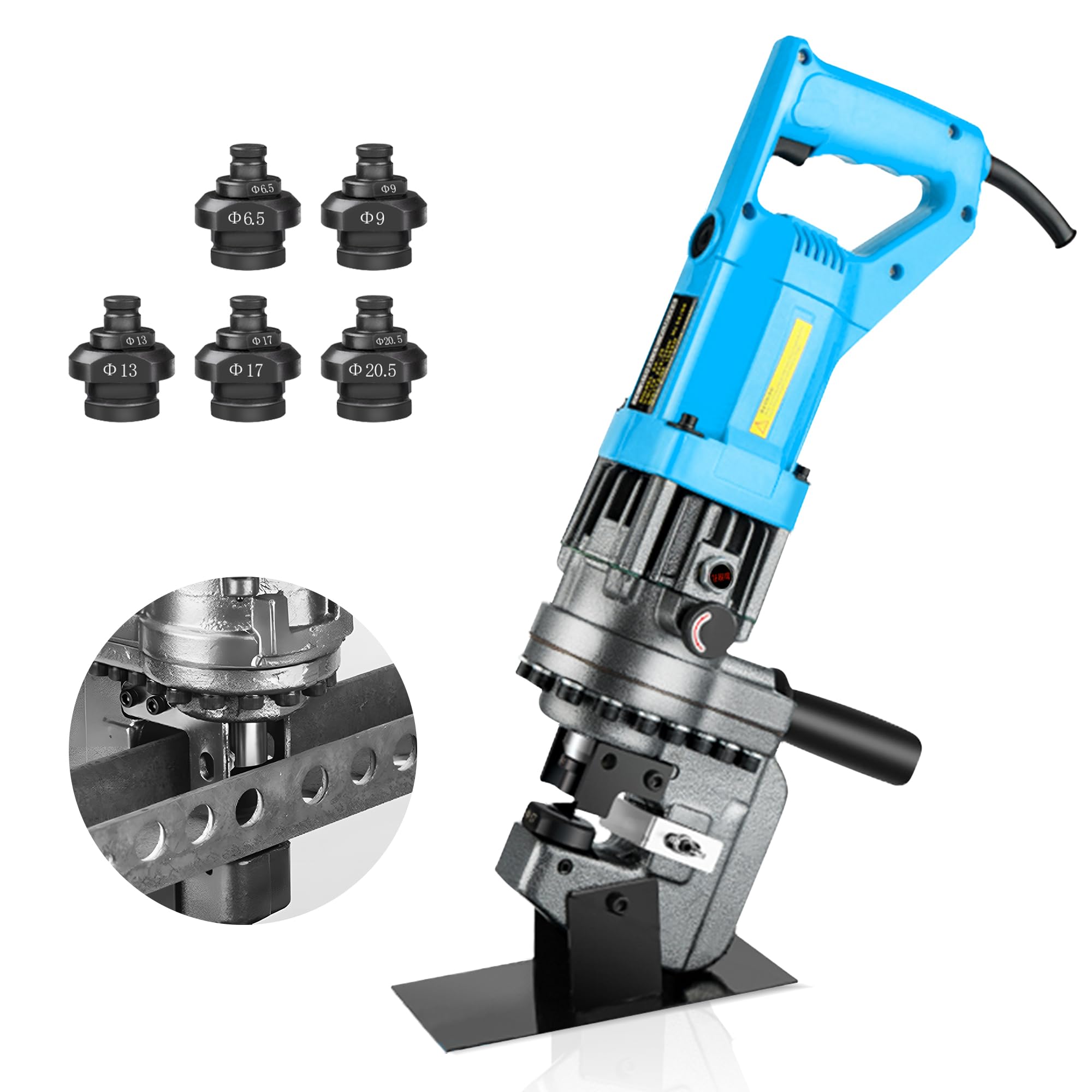 

Bonvoisin Electric Hydraulic Puncher Hydraulic Punch 1200W Compatible with Copper Iron 5 Types of Dies Included Japanese Instruction Manual Included