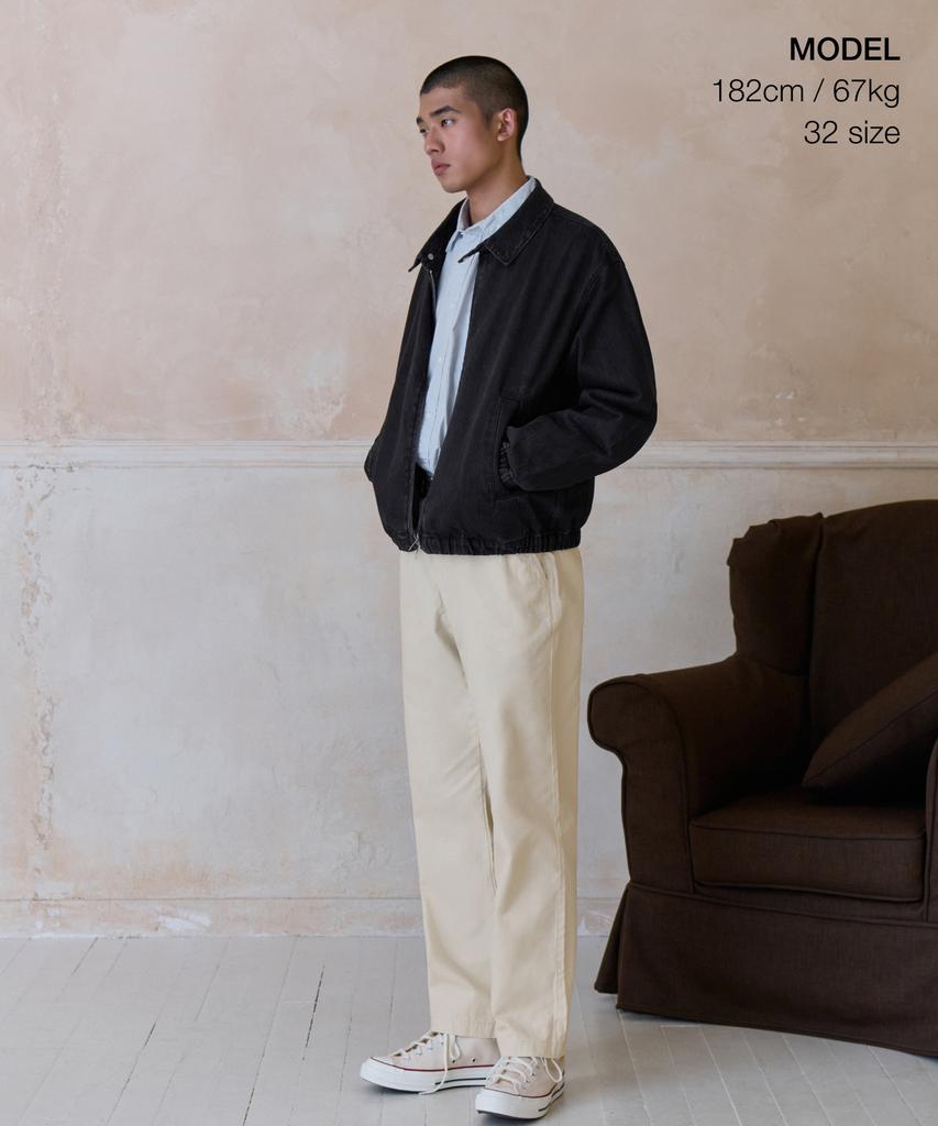 Musinsa Standard [City Workers] Tapered Cotton Pants [Cream]