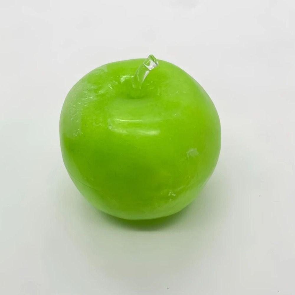 Süßer TPR Grün-Apfel Slushie Stressball Apfelform Elastisches Apfel Quetschspielzeug Grünes Formbares Fidget Spielzeug Entspannungsspielzeug