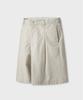 NONBLANK Wide Fit Linen Half Pants_Oatmeal