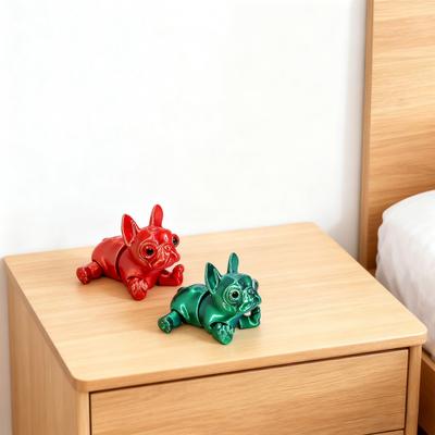 Yousheng 3D Printed French Bulldog Articulated Dog with Movable Joints Flexible Puppy Fidget Toy Desktop Pet for Home Office Stress Relief