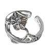 Geometric Hollow Heart Ring For Women Adjustable Copper Design Irregular Geometry Vintage Ring Fashion Jewelry Gift