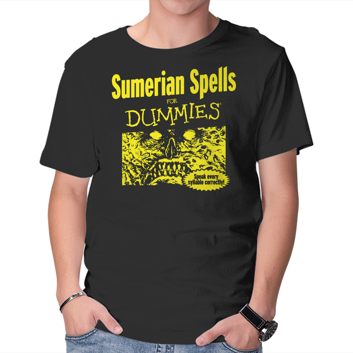 Unisex Crew Neck T-Shirt Sumerian Spells For Dummies Graphic Short Sleeve Casual Tee XS