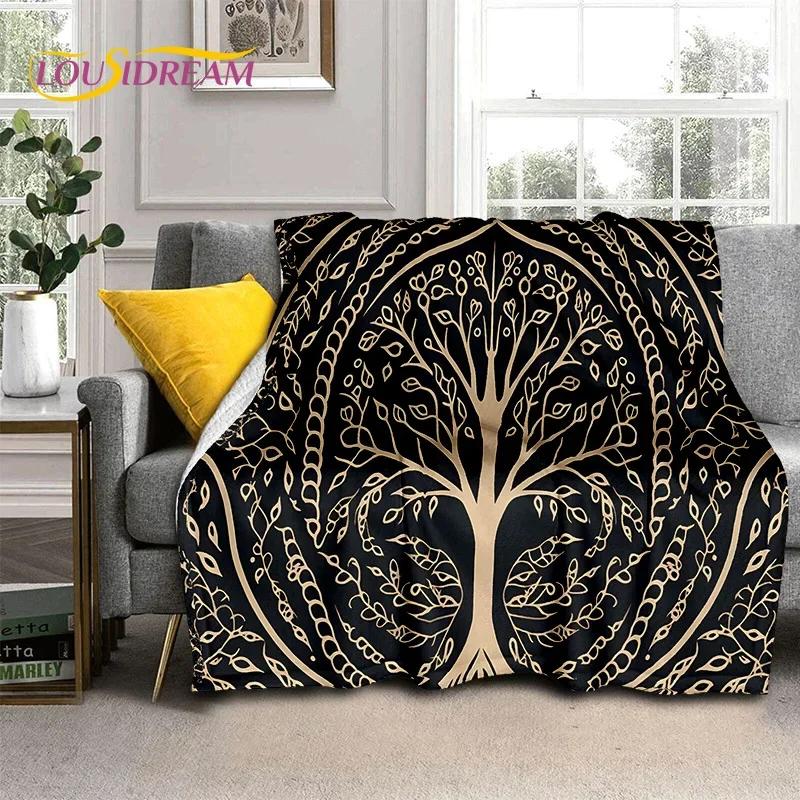 Tree of Life Nature Viking Yggdrasil Norse Soft Flannel Blankets,Throw Blanket Comfortable Blanket for Picnic Beds Home Bedroom